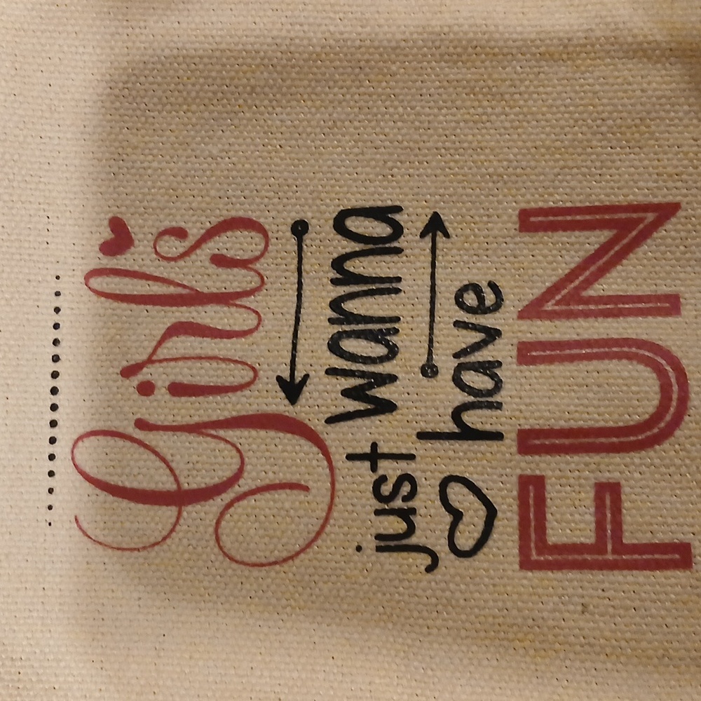 Essence Canvas Pouch with Pink Print - Picture 3 of 5